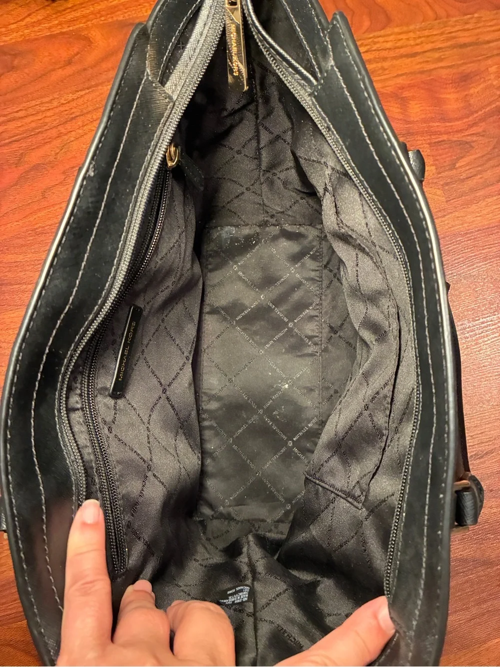 Michael Kors Black Tote with Gold MK Charm